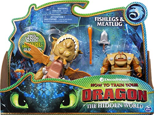 DreamWorks Dragons- Fishlegs und Meatlug, Drache mit Vichingo, für Kinder ab 4 Jahren, Mehrfarbig, 6054788 von Dreamworks Dragons