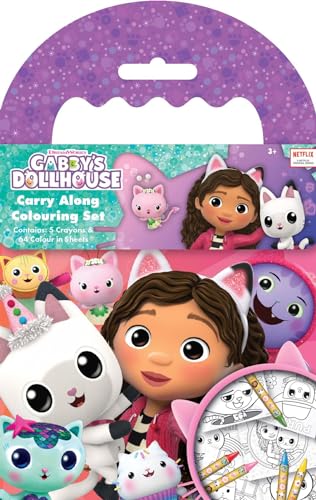 Dreamworks Gabby's Dollhouse Gabbys Dollhouse Bakey Cakey Malset Malvorlagen zum Mitnehmen, Buntstifte, Aktivitäten für Kinder ab 3 Jahren von Dreamworks Gabby's Dollhouse