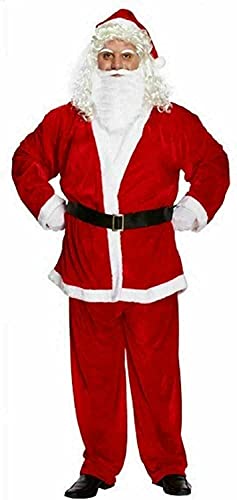 Dreamzfit - Erwachsenen-Herren-Deluxe-Weihnachtsmannanzug, 5-teiliges Set, Weihnachtsmann-/Weihnachtsmann-Kostüm, Einheitsgröße, XXL von Dreamzfit