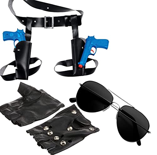 Dreamzfit - Temple Hunter Twin Guns Thigh Holster-Lara Croft Style Guns Holster Brille Zöpfe und Handschuhe Tomb Raider Zubehör Twin Gun Holster, Brille, Handschuhe Dreamzfit - Temple Hunter Twin Guns Thigh Holster-Lara Croft Style Guns Holster Brille Zöpfe und Handschuhe Tomb Raider Zubehör Twin Gun Holster, Brille, Handschuhe von Dreamzfit
