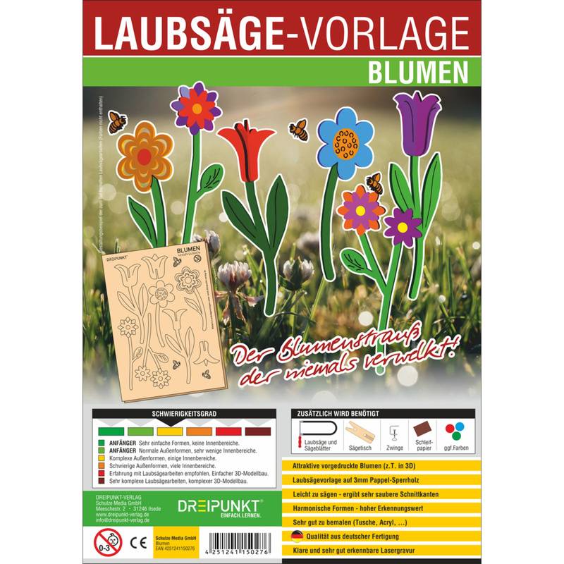 Laubsäge-Vorlage Blumen von Dreipunkt Verlag