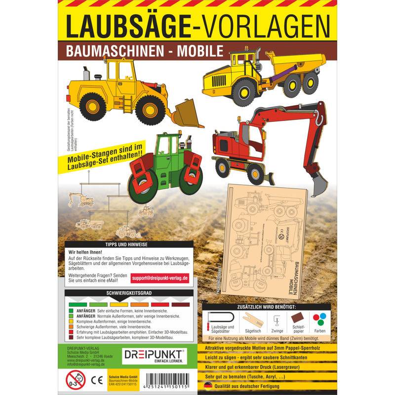 Laubsäge-Vorlagen Baumaschinen - Mobile von Dreipunkt Verlag