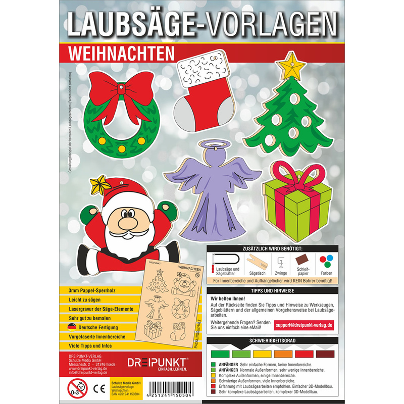 Laubsäge-Vorlagen / Laubsägevorlage Weihnachten von Dreipunkt Verlag