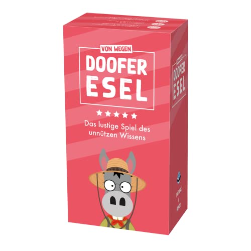 DOOFER Esel - Das lustige Spiel des unnützen Wissens - Spiel der Kreativität, des Bluffs und Humors - Kartenspiele für Erwachsene und Kinder - Gesellschaftsspiel ab 14 Jahre von Dreister