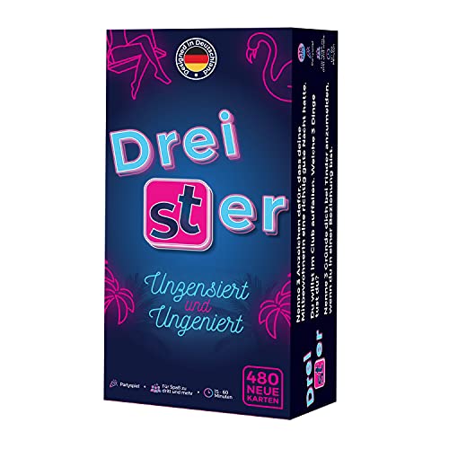 Dreister - Unzensiert und Ungeniert | Kartenspiel mit 480 Spielkarten für lustigen Spieleabend & Gesellschaftsspiel für Erwachsene | Partyspiel für Geburtstag, Silvester und als Geschenkidee von Dreister