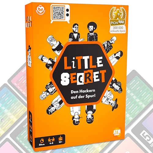 Little Secret - Den Hackern auf der Spur! Bluff, Kreativität, Wortassoziationen und Verdächtigungen! Gesellschaftsspiel für Erwachsene und die ganze Familie, Kartenspiel, Familienspiel, Brettspiel Little Secret - Den Hackern auf der Spur! Bluff, Kreativität, Wortassoziationen und Verdächtigungen! Gesellschaftsspiel für Erwachsene und die ganze Familie, Kartenspiel, Familienspiel, Brettspiel von ATM Gaming
