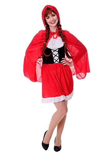 dressmeup DRESS ME UP - L212/W-0040C Kostüm Damen Damenkostüm Sexy Rotkäppchen Red Riding Hood Gr. S/M L212 von dressmeup