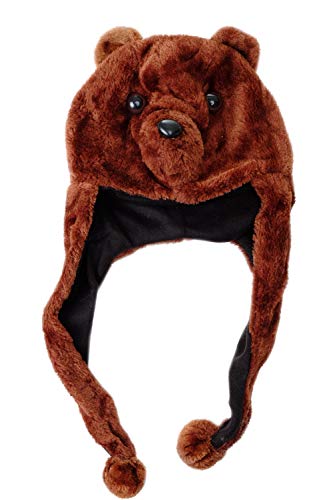 Dress Me Up - H90/Bear Party Hut Mütze Halloween Karneval Bär Teddybär braun Halloween Karneval ca. 57 cm von Dress Me Up