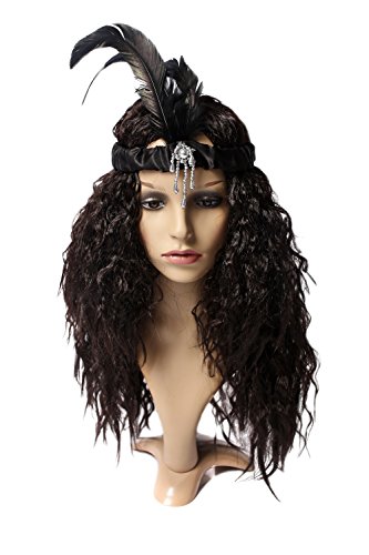 Dress Me Up - RH-017-black Haarband Stirnband Schwarz Feder 20er 30er Jahre Berlin Charleston Hollywood Diva von dressmeup