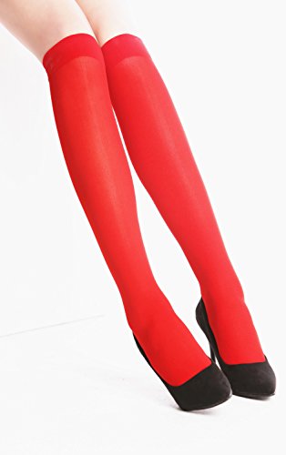 DRESS ME UP - WZ-019R Strümpfe Stockings kurz Kniestrümpfe rot Rotkäppchen Lolita von DRESS ME UP