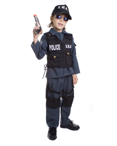 Dress Up America SWAT-Kostüm für Kinder - Deluxe S.W.A.T. Polizisten-Anziehset für Jungen und Mädchen von Dress Up America