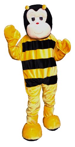 Dress Up America 356-Adult Biene Maskottchen Kostüm für Erwachsene, Unisex Children, Gold, Einheitsgröße (Taille 60, Höhe 75 Zoll) von Dress Up America