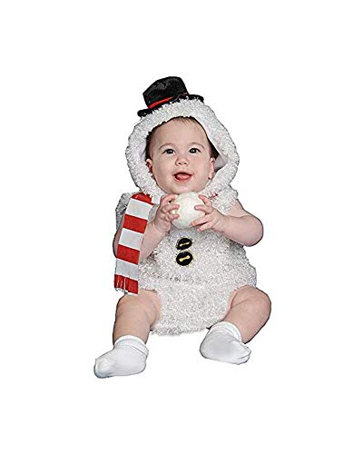 Dress Up America 361-0-6 Bezauberndes Baby-Schneemen-Kostüm - Größe 0-6 Monate 1, Weiß, (Gewicht: 3,5-7 kg, Höhe: 43-61 cm) von Dress Up America