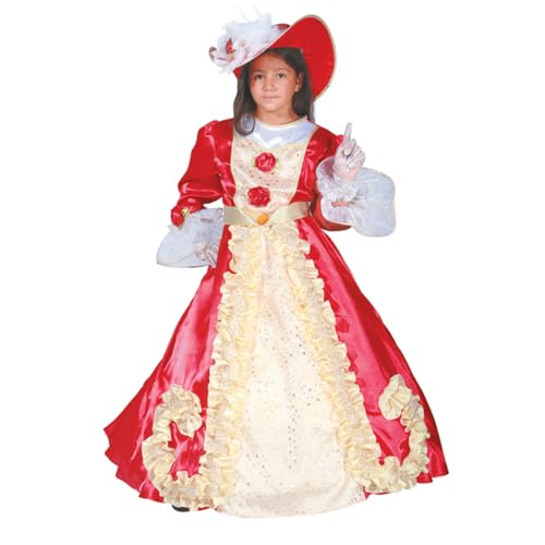 Dress Up America 439-M Kinderkostüm Adorable Noble DAMA, Mehrfarbig, Größe 8-10 Jahre (Taille: 76-82 Höhe: 114-127 cm) von Dress Up America