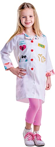 Dress Up America 485-S Mädchen Tierarztkostüm für kleine, Mehrfarbig, Größe 4-6 Jahre (Taille: 71-76 Höhe: 99-114 cm) von Dress Up America