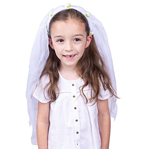 Dress Up America Brautschleier für kleine Mädchen - Brautkostüm-Accessoire perfekt zum Ankleiden und Prinzessinnen-Rollenspiel von Dress Up America