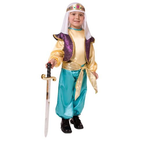 Dress Up America 551-L Jungen Costume arabischer Sultan, Mehrfarbig, Größe 12-14 Jahre (Taille: 86-96 Höhe: 127-145 cm) von Dress Up America