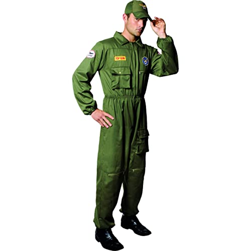 Dress Up America 556-L Luftwaffenpilot Air Force Pilot Kostüm Erwachsene (groß), (Taille: 112-122, Höhe: 168-173 cm, Schrittnaht: 79-84 cm) von Dress Up America