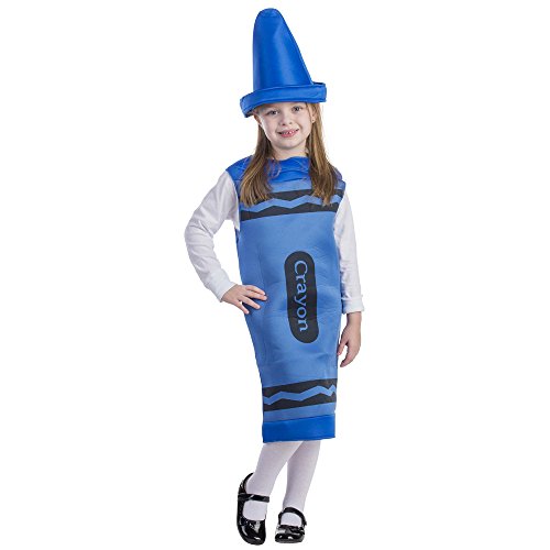 Dress Up America Buntstift-Kostüm für Kinder – Blaues Buntstift-Kostüm für Mädchen und Jungen – Tolles Rollenspiel-Kostüm-Set von Dress Up America