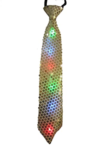 Dress Up America 687 Gold Krawatte mit LED blinkt Lichter, unisex-child, Einheitsgröße von Dress Up America