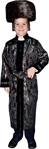 Dress Up America 710-T4 Schwarzer Rabbiner-Kidermantel, Größe 3-4 Jahre (Taille: 66-71 Höhe: 91-99 cm) von Dress Up America