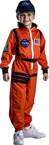 Dress Up America Astronautenkostüm für Kinder – NASA-Raumanzug in Orange für Jungen und Mädchen von Dress Up America