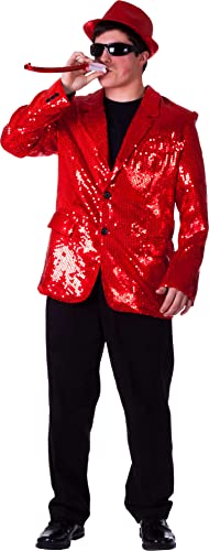 Dress Up America 740-L rotem Paillettenmuster für Erwachsene Vollständig gefütterte Jacke, Größe 12-14 Jahre (Taille: 86-96 Höhe: 127-145 cm) von Dress Up America
