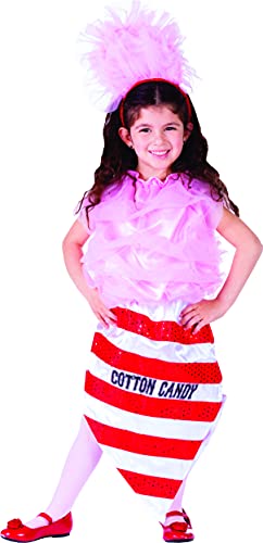 Dress Up America 750-S Kleines Mädchen Zuckerwatte-Kostüm, Mehrfarbig, Größe 4-6 Jahre (Taille: 71-76 Höhe: 99-114 cm) von Dress Up America