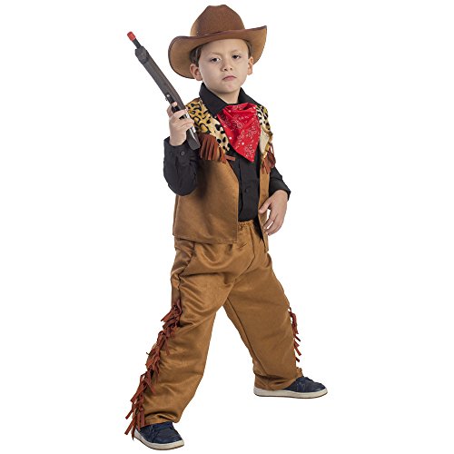 Dress Up America 780-L 1 Wilder Westen-Cowboy-Kostüm für Kinder, Mehrfarbig, Größe 12-14 Jahre (Taille: 86-96 Höhe: 127-145 cm) von Dress Up America