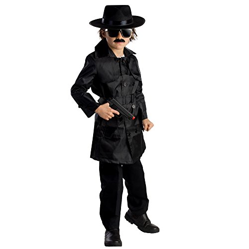 Dress Up America 785-M 1 Spionageagentenkostüm für Jungen Größe, Schwarz, 8-10 Jahre (Taille: 76-82 Höhe: 114-127 cm) von Dress Up America