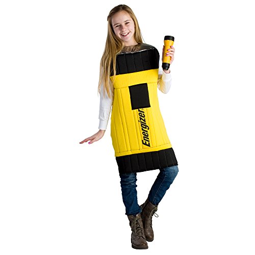 Dress Up America 802-M Kinder-Energizer-Taschenlampen-Kostüm, Mehrfarbig, Größe 8-10 Jahre (Taille: 76-82 Höhe: 114-127 cm) von Dress Up America