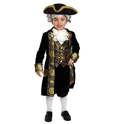 Dress Up America 878-T2 George Washington Historical Outfit for Kinder, Schwarz, Größe 1-2 Jahre (Taille: 61-66, Höhe: 84-91 cm) von Dress Up America