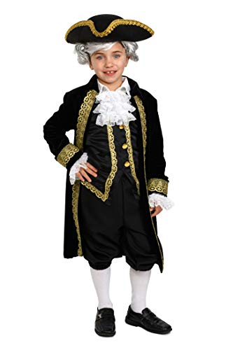 Dress Up America 879-T4 Outfit Kinder Historisches Alexander Hamilton Kostüm, Größe 3-4 Jahre (Taille: 66-71 Höhe: 91-99 cm) von Dress Up America