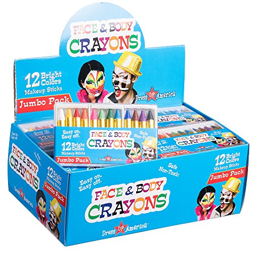 Dress Up America 936-Casepack 6 farbechte Casepack 12 Farbe Gesichtsfarbe sicher und ungiftig Gesicht und Körper Buntstifte, Erwachsene Dress Up America 936-Casepack 6 farbechte Casepack 12 Farbe Gesichtsfarbe sicher und ungiftig Gesicht und Körper Buntstifte, Erwachsene von Dress Up America