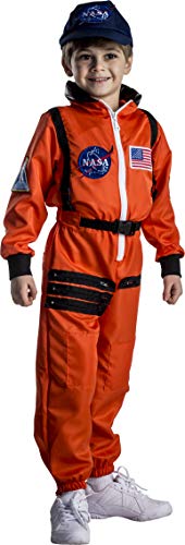 Dress Up America Astronautenkostüm Kinder – NASA-Raumanzug in Orange für Jungen und Mädchen von Dress Up America