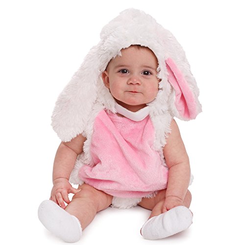 Dress Up America Baby-Plüschhase Kuscheliges Kaninchen - Größe (6-12 Monate), rosa/weiß, größe 6-12 monate (gewicht: 7-9,5 kg, körpergröße: 61-71 cm) von Dress Up America
