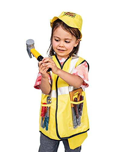 Dress Up America 705 Kinder-Rollenspiel-Set für Bauarbeiter, Gelb, 3-7 Jahre von Dress Up America