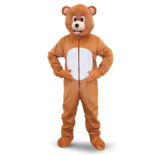 Dress Up America Braunes Maskottchen-Bärenkostüm für Kinder und Erwachsene – Braunes Bären-Rollenspielkostüm – Wunderschöne Cosplay-Kostüme für Kinder Dress Up America Braunes Maskottchen-Bärenkostüm für Kinder und Erwachsene – Braunes Bären-Rollenspielkostüm – Wunderschöne Cosplay-Kostüme für Kinder von Dress Up America