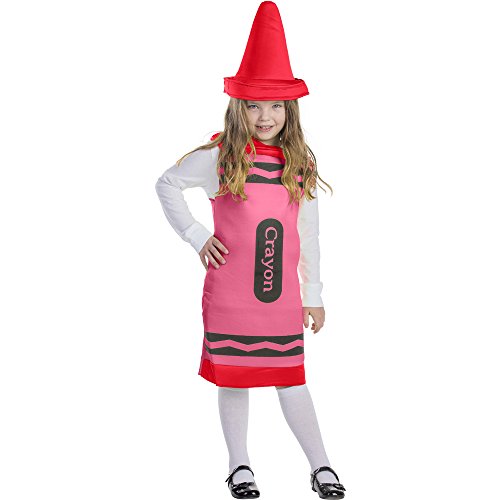 Dress Up America Buntstift-Kostüm für Kinder – Rotes Buntstift-Kostüm für Mädchen und Jungen – Tolles Rollenspiel-Kostüm-Set von Dress Up America