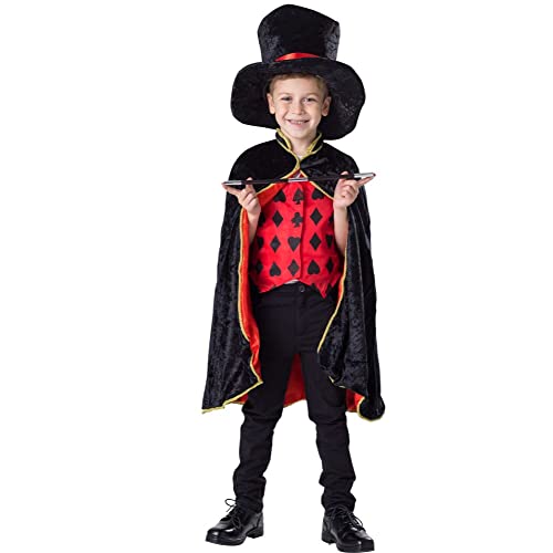 Dress Up America Zauberer Kostüm Kinder - Deluxe Magier Rolle spielen Kostüm Set für Kinder von von Dress Up America
