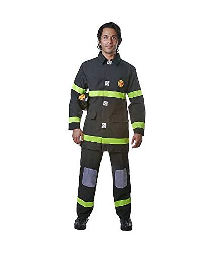 Dress Up America Schwarze Feuerwehrmen-Kostüme für Erwachsene von Dress Up America