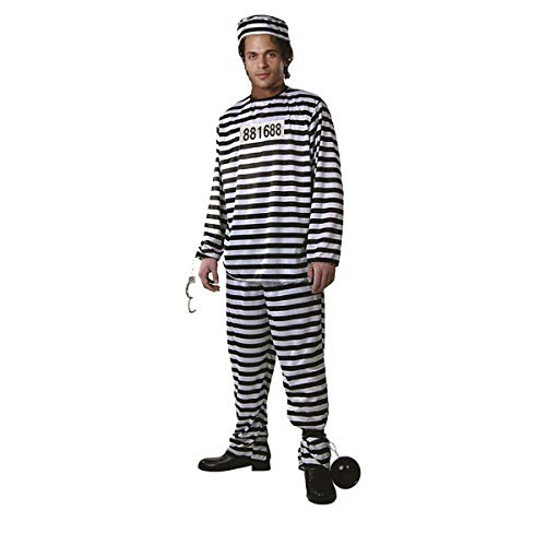Dress Up America Erwachsener Häftling schwarz-weiß gestreiftes Kostüm Dress Up America Erwachsener Häftling schwarz-weiß gestreiftes Kostüm von Dress Up America