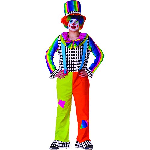 Dress Up America lustiges Clownskostüm für Kinder - Joker Kostüm für Herren - klassisches Zirkusartisten Outfit - lustige Neuheiten für Rollen- & Rollenspiele - tolles Geschenk für Spaß & Lernen von Dress Up America