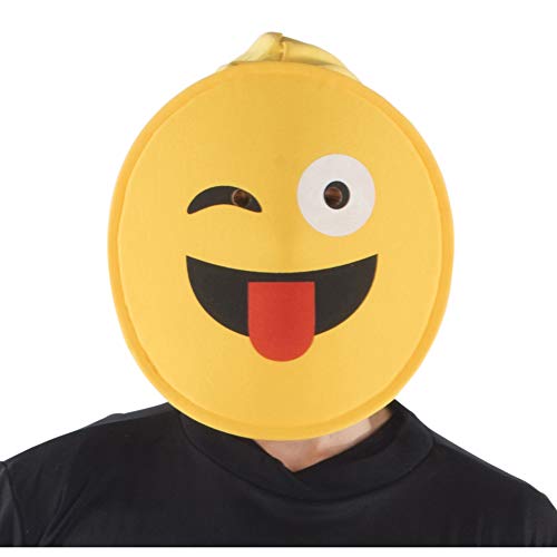 Dress Up America Gesicht mit Zunge Emoji Maske für Kinder, lustige Kopfmaske von Dress Up America