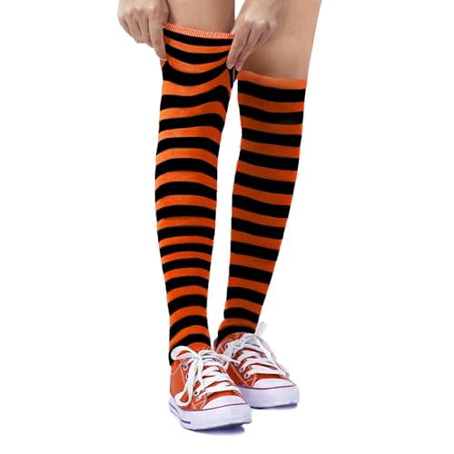 Dress Up America Gestreifte Baumwollsocken für Kinder – Gestreifte Kniestrümpfe für Mädchen und Jungen | Teenager – Stilvoll und Bequem, 10 von Dress Up America