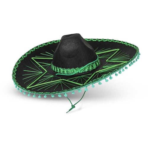 Dress Up America Grüner Sombrero-Hut für Erwachsene – Mexikanische Sombrero-Hüte – Traditionelle Fiesta-Kostümhüte Dress Up America Grüner Sombrero-Hut für Erwachsene – Mexikanische Sombrero-Hüte – Traditionelle Fiesta-Kostümhüte von Dress Up America