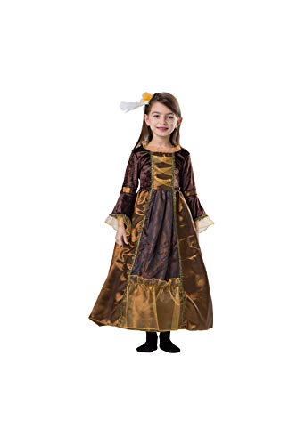 Dress Up America Herzogin Kostüm für Mädchen - Mittelalterliche Renaissance-Kleid - Herzogin verkleiden Inklusive Kleid und Haarspange - Braun von Dress Up America