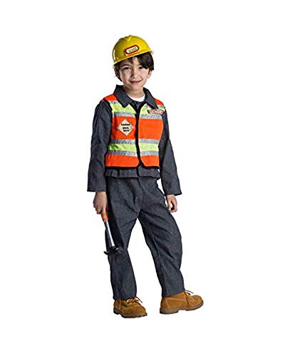 Dress Up America Kinder Bauarbeiter-Kostüm-Outfit Größe 3-4 Jahre (Taille: 66-71 Höhe: 91-99 cm) von Dress Up America