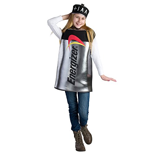 Dress Up America 800-T4 Kinder-Energizer-Batterie-Kostüm, Metallisch, Größe 3-4 Jahre (Taille: 66-71 Höhe: 91-99 cm) von Dress Up America