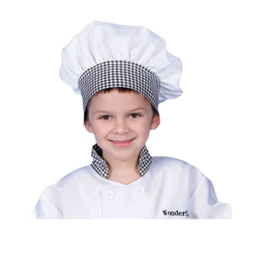 Dress Up America Kleine Schwarze Kochmütze Mit Gingham Fur Kinder -Karomuster – Schöne Mütze Für Rollenspiele Dress Up America Kleine Schwarze Kochmütze Mit Gingham Fur Kinder -Karomuster – Schöne Mütze Für Rollenspiele von Dress Up America